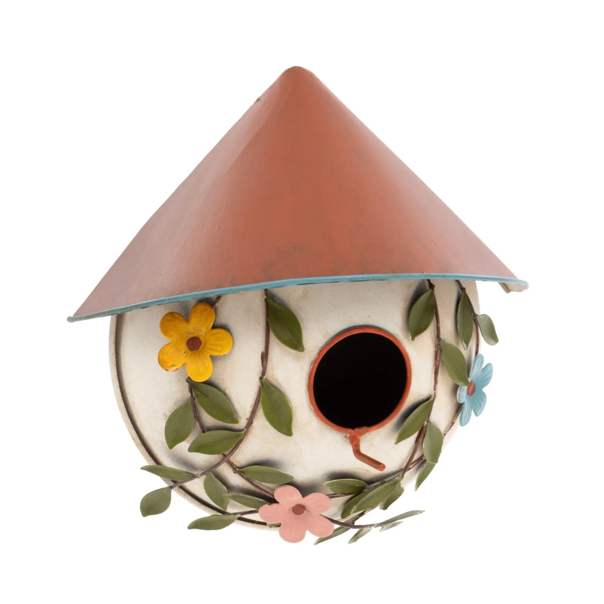 Flowers Metal Birdhouse - The Farthing