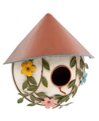 Flowers Metal Birdhouse - The Farthing