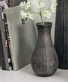 Fluted Metal Vase - The Farthing