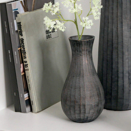 Fluted Metal Vase - The Farthing