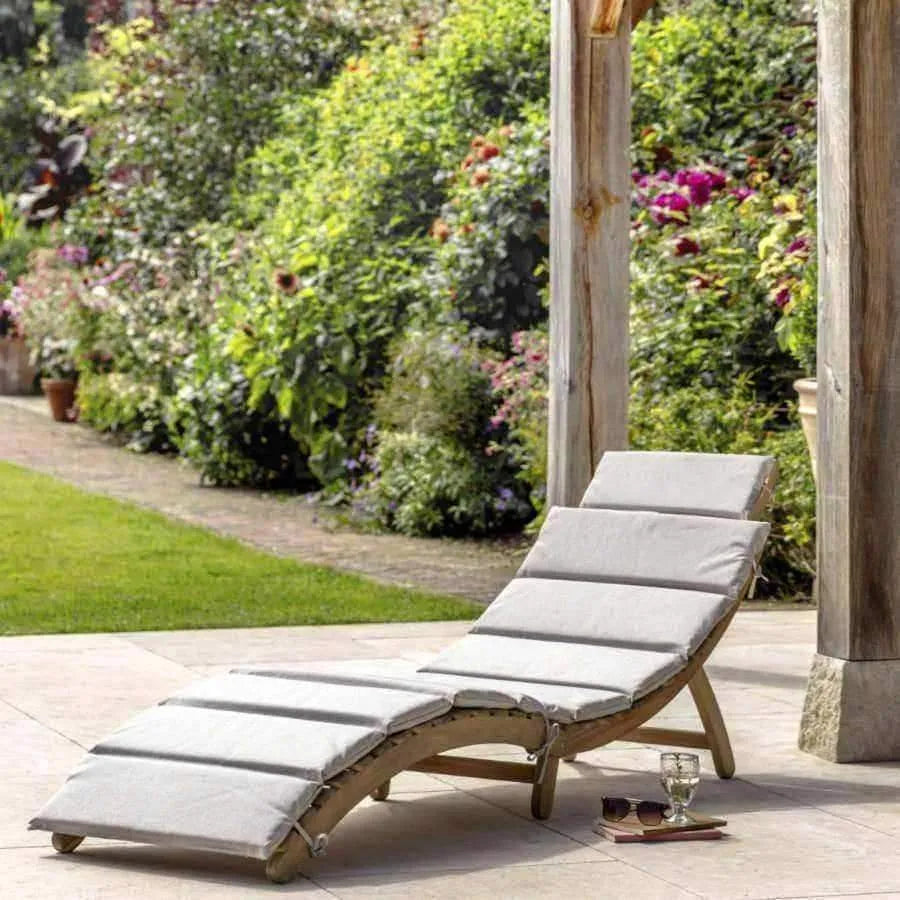 Foldaway Acacia Wood Sunlounger - The Farthing