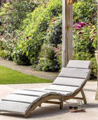 Foldaway Acacia Wood Sunlounger - The Farthing