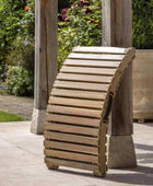 Foldaway Acacia Wood Sunlounger - The Farthing