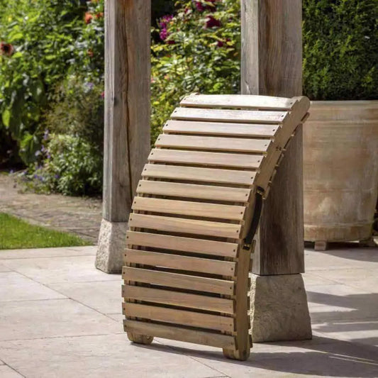 Foldaway Acacia Wood Sunlounger - The Farthing