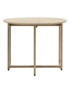 Folding Round Nordic Smoked Oak Dining Table - The Farthing
