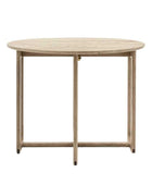 Folding Round Nordic Smoked Oak Dining Table - The Farthing