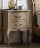 French Inspired Weather Wood Bedside Table - The Farthing