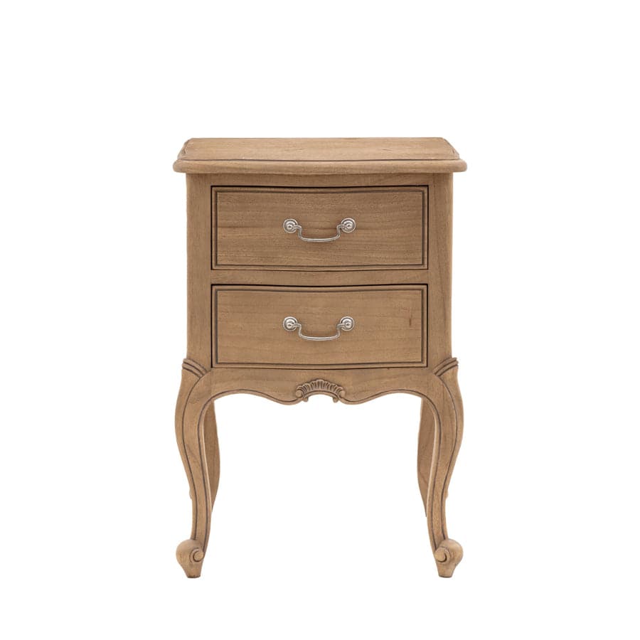 French Inspired Weather Wood Bedside Table - The Farthing