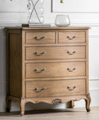 French Inspired Weather Wood Chest of Drawers - The Farthing