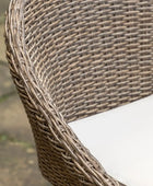 Garden Brown PE Wicker 4 Seater Round Dining Set - The Farthing