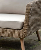 Garden Brown PE Wicker 4 Seater Sofa Set - The Farthing