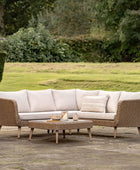 Garden Brown PE Wicker Corner Sofa Set - The Farthing