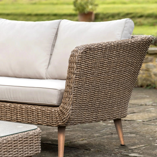 Garden Brown PE Wicker Corner Sofa Set - The Farthing