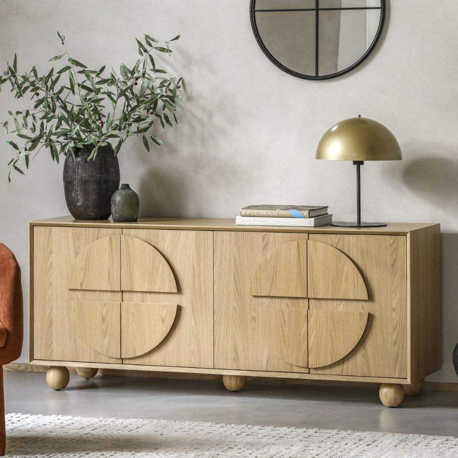 Geometric Inspired 4 Door Sideboard - The Farthing