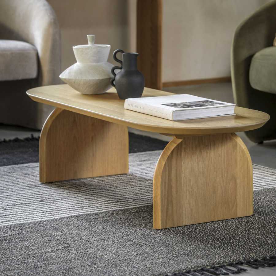 Geometric Inspired Rectangular Coffee Table - The Farthing