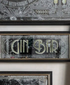 Rectangular Antique Glass Gin Bar Wall Mirror 44