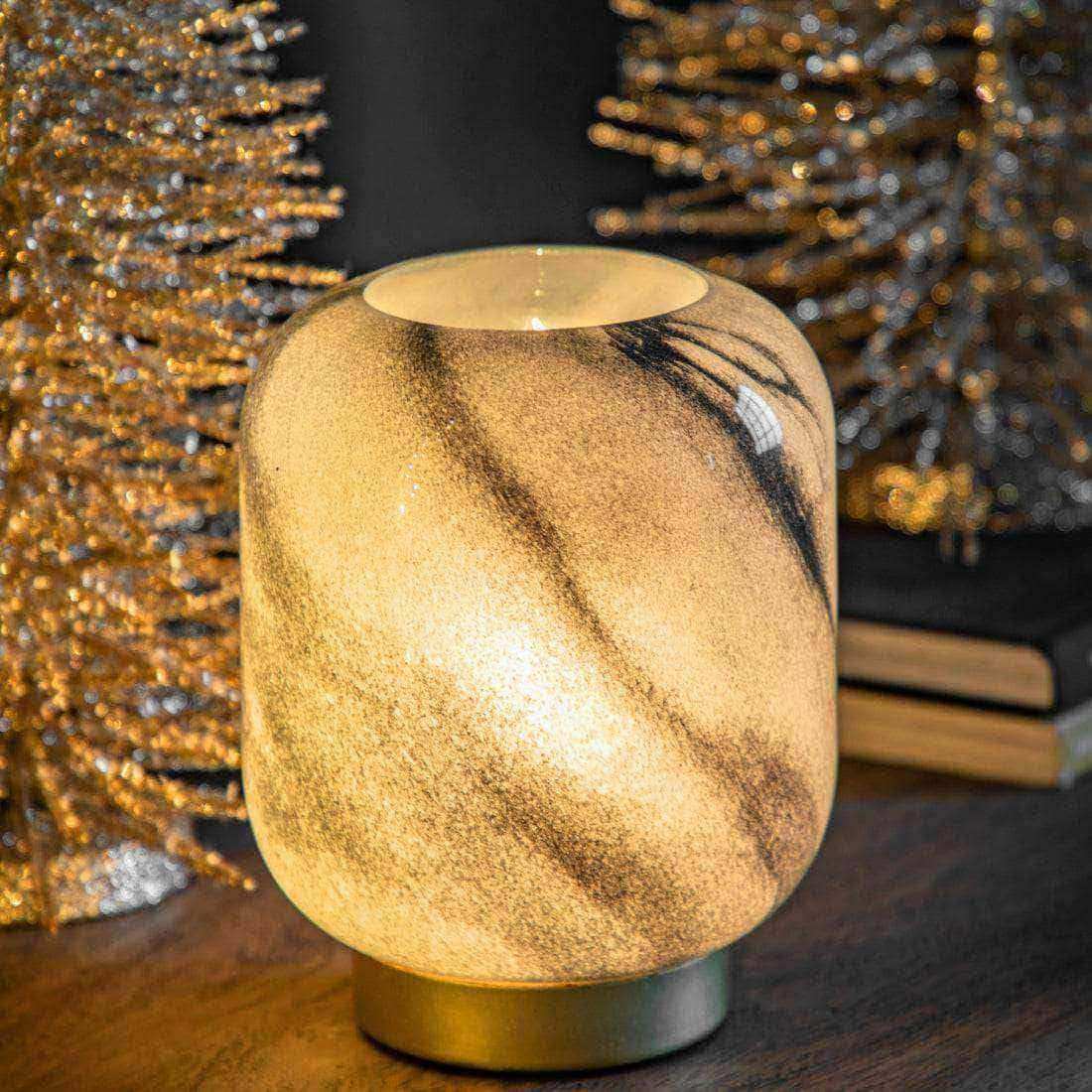 Glass Marble Effect LED Lamp - The Farthing