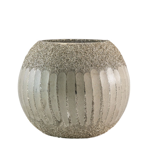 Glass Textured Gold Finish Candle Holder - The Farthing
