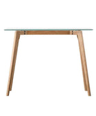 Glass Topped Oak Legged Desk - The Farthing