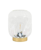 Glass White Marble Effect LED Lamp - The Farthing