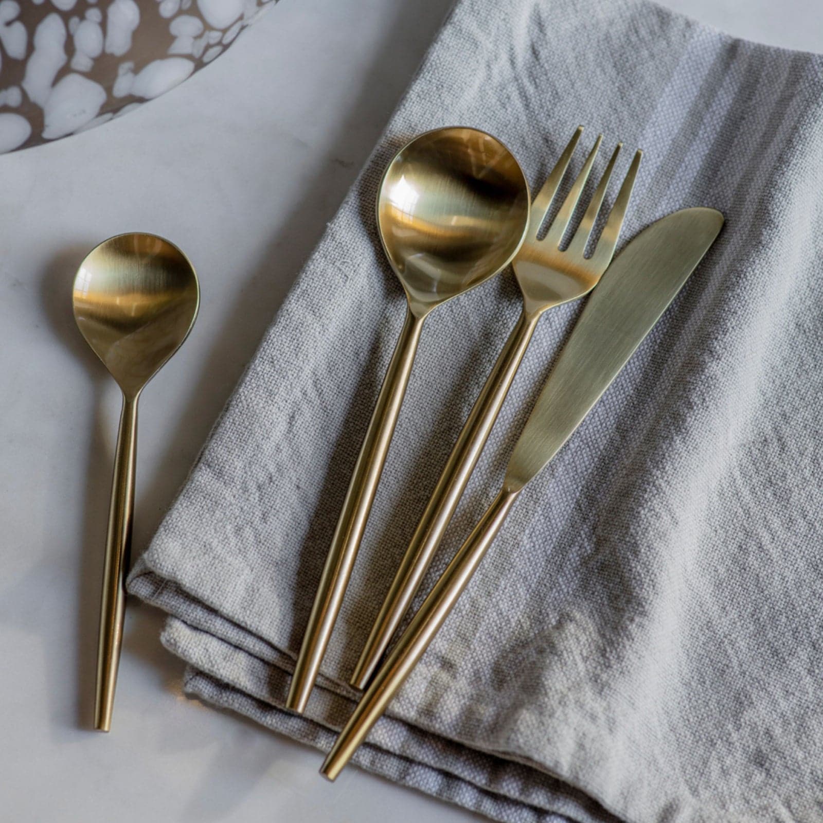 Gold Cutlery Set - 16 Piece - The Farthing