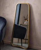 Gold Flowing Curved Corner Mirror - The Farthing