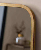 Gold Flowing Curved Corner Mirror - The Farthing