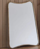 Gold Flowing Curved Corner Wall Mirror - The Farthing