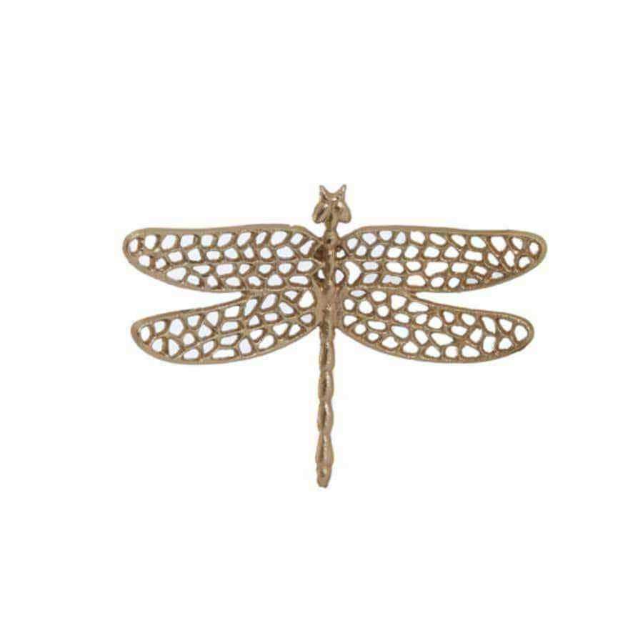 Gold Metal Dragonfly Wall Ornament - The Farthing
