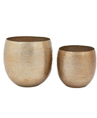 Gold Metal Planter Set of 2 - The Farthing