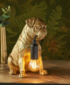 Gold Pug Table Lamp - The Farthing