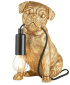 Gold Pug Table Lamp - The Farthing