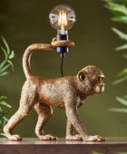 Gold Walking Monkey Table Light - The Farthing