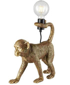 Gold Walking Monkey Table Light - The Farthing