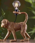 Gold Walking Monkey Table Light - The Farthing