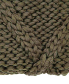 Green Chunky Cable Knitted Throw - The Farthing