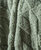 Green Chunky Extra Soft Cross Texture Throw - The Farthing