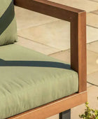 Green Cushion Wooden Outdoor Corner Sofa Set - The Farthing