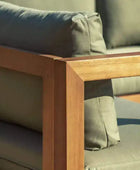 Green Cushion Wooden Outdoor Corner Sofa Set - The Farthing