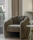 Green Fabric Tub Chair - The Farthing