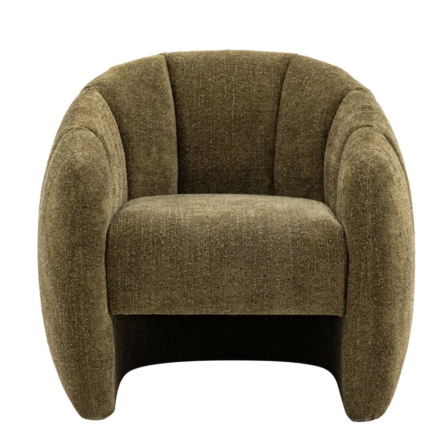 Green Fabric Tub Chair - The Farthing
