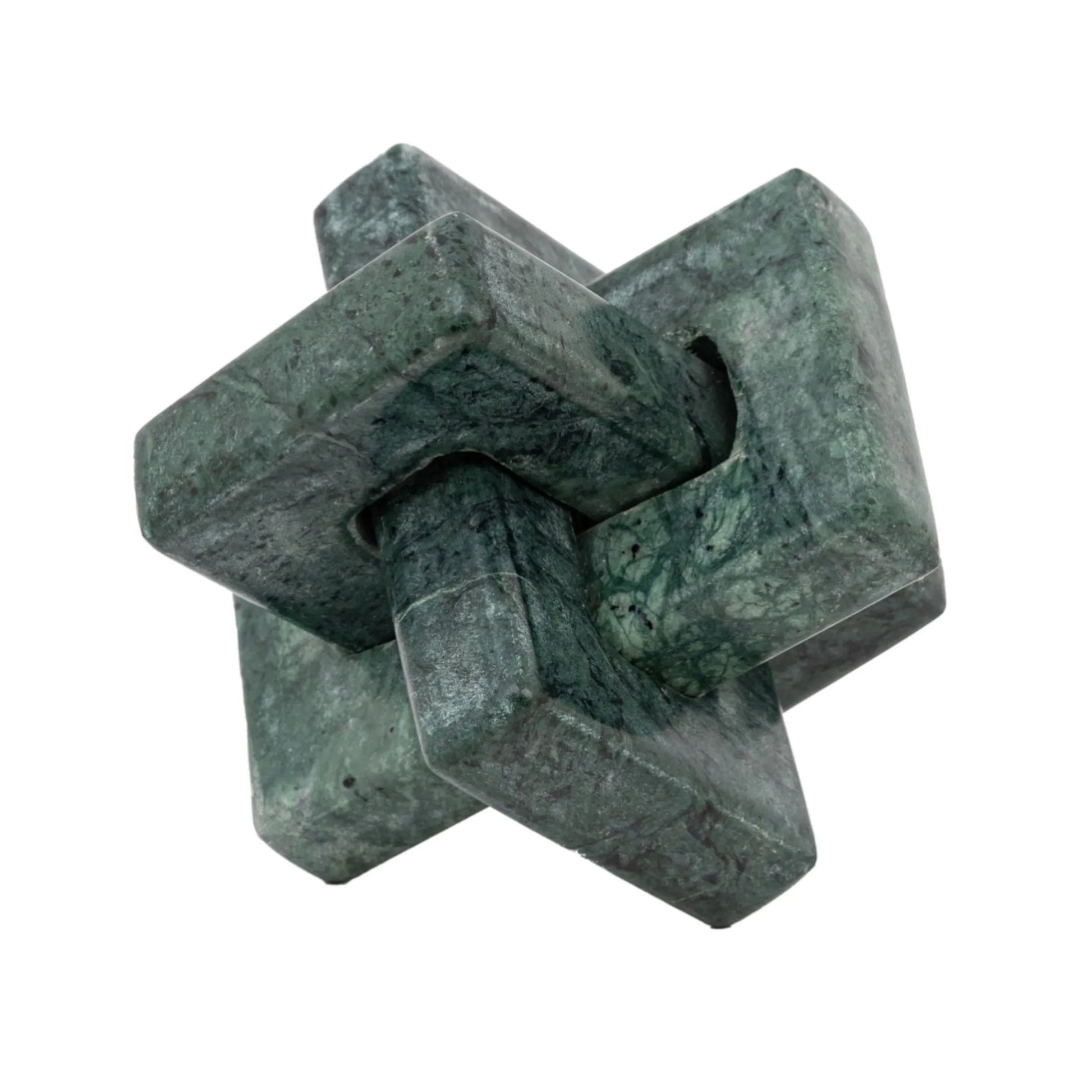 Green Marble Interlocking Ornament - The Farthing