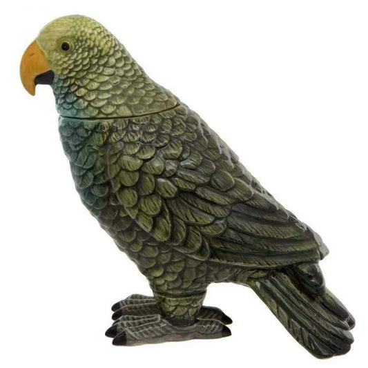 Green Parrot Ceramic Jar - The Farthing