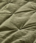 Green Pinch Quilt Bedspread - The Farthing