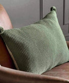 Green Pom Pom Cushion - The Farthing