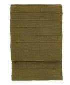 Green Subtle Knit Stripe Throw - The Farthing