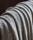 Grey Chenille Throw - The Farthing