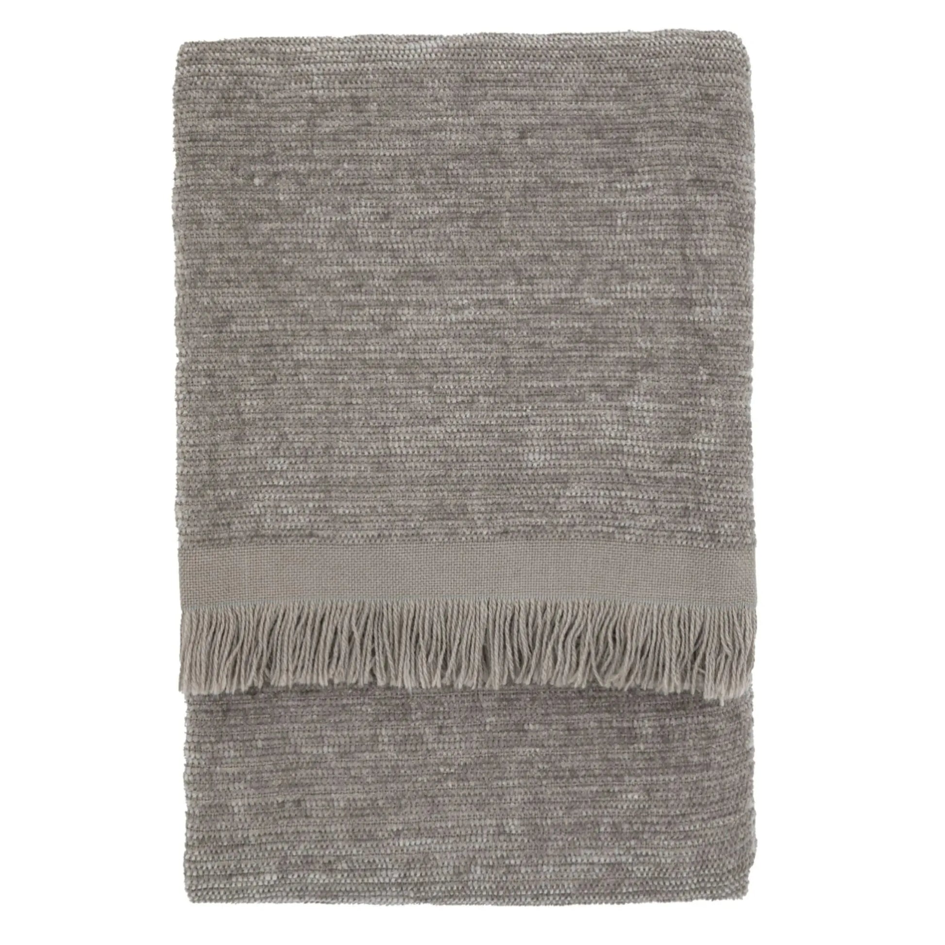 Grey Chenille Throw - The Farthing