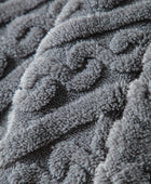 Grey Chunky Extra Soft Cable Texture Throw - The Farthing