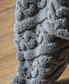 Grey Chunky Extra Soft Cable Texture Throw - The Farthing